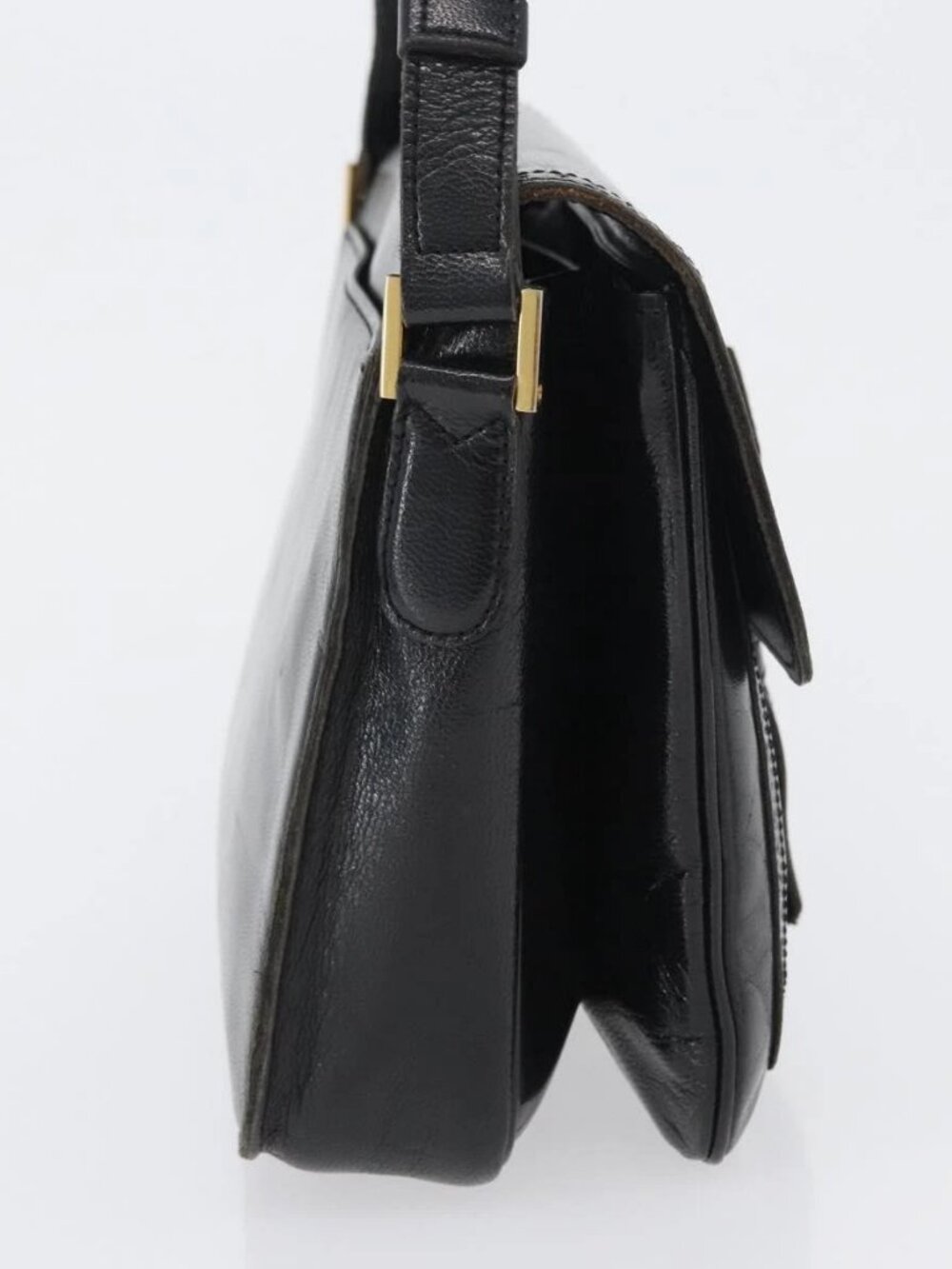 SAINT LAURENT Shoulder Bag Leather Black gold - Picture 6 of 16